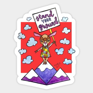 Stand Your Ground - Animals of Inspiration Mountains + Goat Illustration Sticker